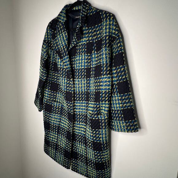J. McLaughlin Plaid Tweed Fien Coat Size Small - Picture 7 of 9